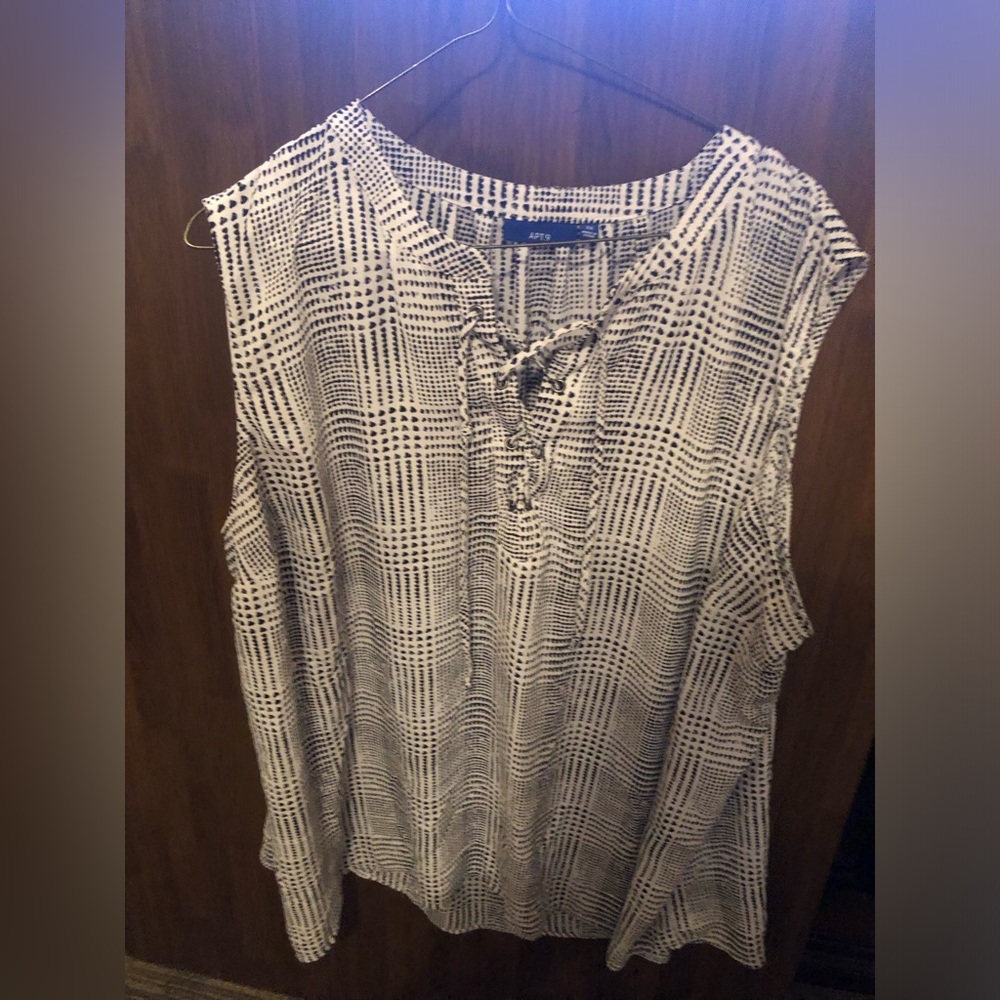 Black and white blouse
